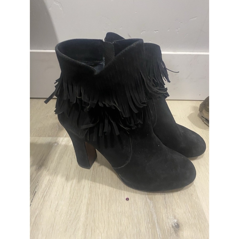 Poetic License Women's Zip Up Suede Leather Booties with Heels Size 7.5